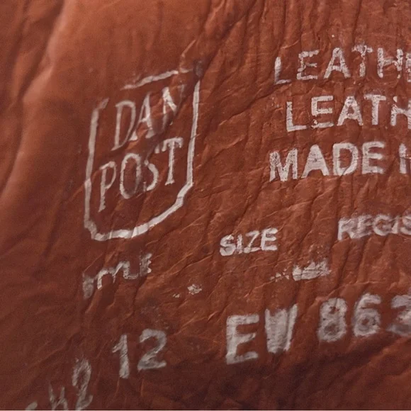 DAN POST ‘Albany’ Cowboy Boots Men’s Size 12 EW Leather Western Shoes - Picture 10 of 11